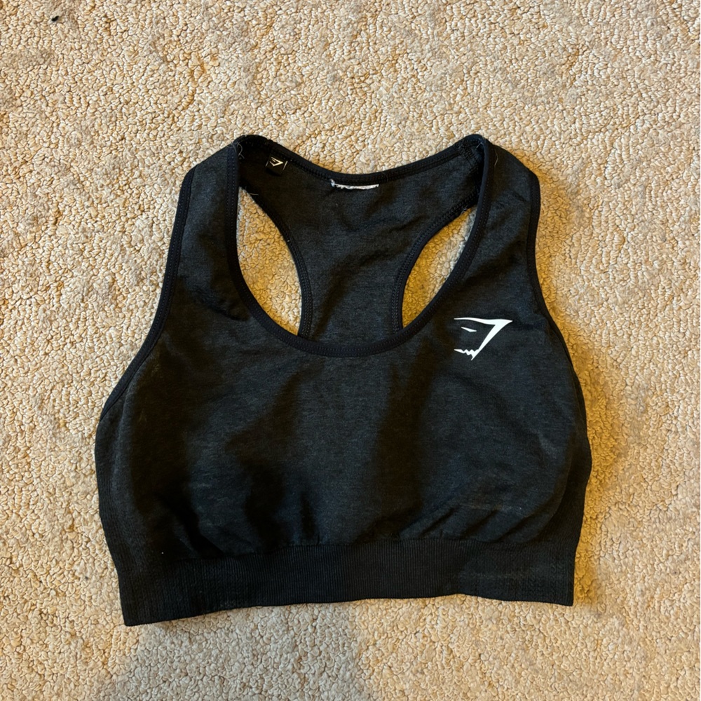 Gymshark Vital Seamless Sports Bra - Black Marl